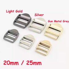 20mm 25mm Metal Ladder Lock Backpack Slide Buckle Webbing Fastener Adjuster