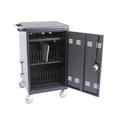 32-Device Mobile Charging Cart and Cabinet Storage for Tablets Laptops Computers