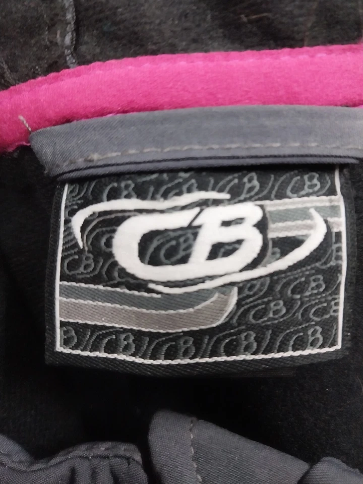 Chaqueta deportiva CB para mujer 1X gris/negro/rosa bolsillos con cremallera abrigo forrado con capucha Foto 3 de 4