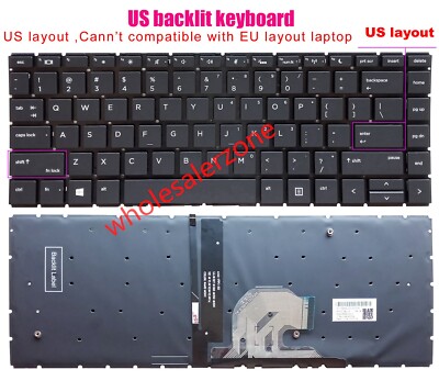 New US backlit keyboard For HP 440 445 G6 G7,HSN-Q15C HSN-Q17C HSN-Q21C HSN-Q24C