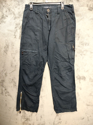 Guess Cargo Pants Womens 34W 31L Black Zipper Pockets Vintage