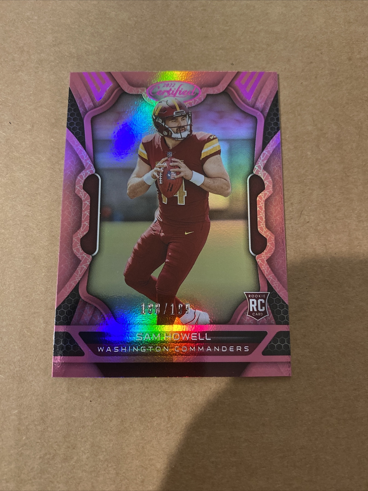 Sam Howell 2022 Panini Certified Mirror Pink #106 Rookie Card /199