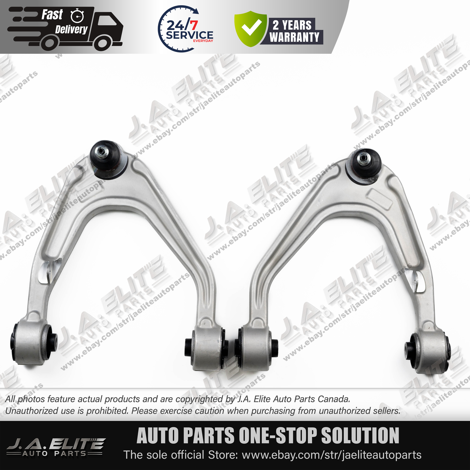 2pcs Front Upper Control Arms for Maserati Quattroporte Ghibli (14+) 670004185/6