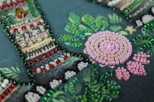 DIY Bead Embroidery Needlepoint Kit "Majestic wisdom" Stitching Handmade - Picture 3 of 7