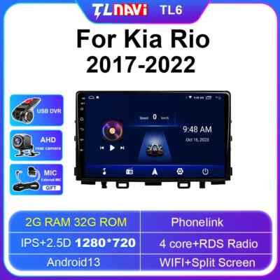 For Kia RIO Stonic Multimedia Car Radio Stereo Video Player GPS Navi Screen Auto
