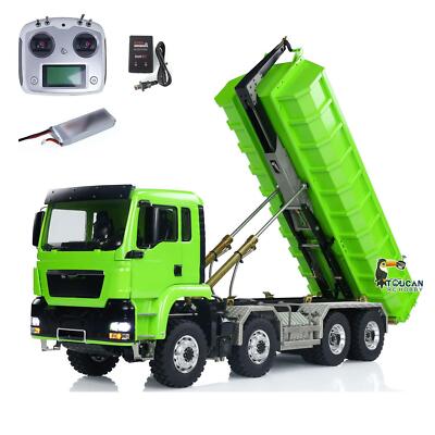 LESU TGS 1/14 RC Hydraulic Roll Off Dump Truck 8x8 Metal Chassis Tipper Model