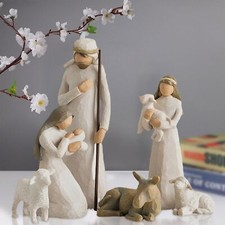 6-piece nativity set Born Scene Willow-Tree figure Y8H4