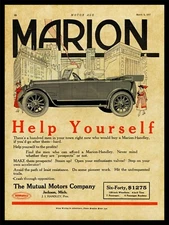 1917 Mutual Motors Co. NEW Metal Sign: Marion Handley Auto - Jackson, Michigan