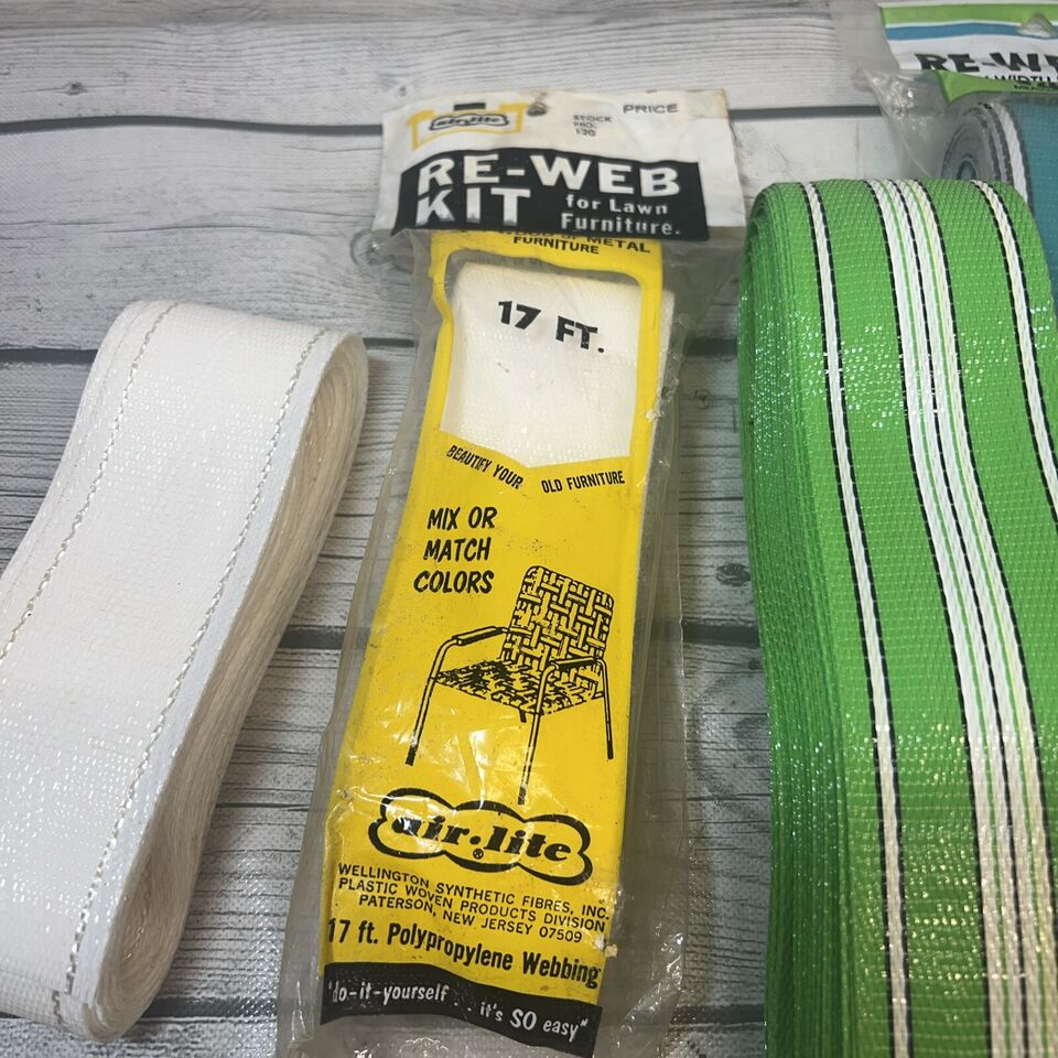 HUGE LOT Vintage Paradise Re Kit Lawn Chair Repair bing Opened