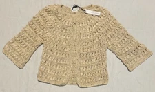 Lutz & Patmos Women's Natural Seashell Knit Cardigan Sweater-Small