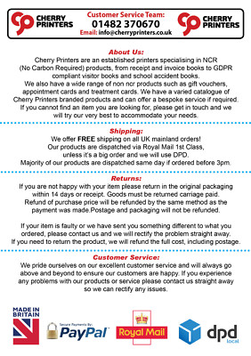 Cherry NCR Invoice Duplicate Book - A4 Size (210x297mm), 50 Numbered Sets (01-50)