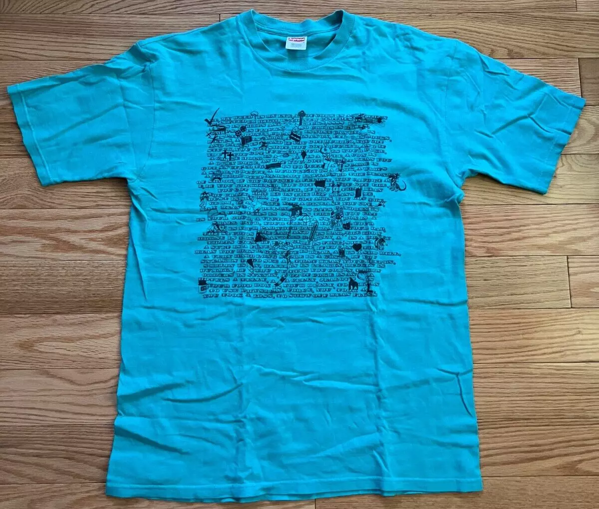 VINTAGE rare t shirt Supreme Ebonics BIGL sarcelle rap L vintage grand grand L paroles années 90