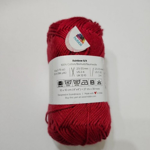Hobbii Rainbow Yarn 8/4 Quality 100% Cotton PRICE PER SKEIN - YOU CHOOSE - Picture 284 of 329