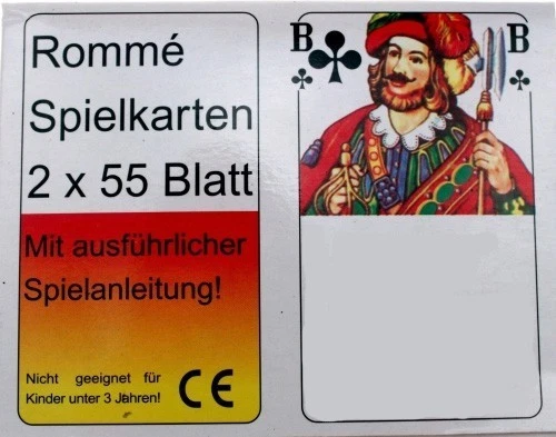 GRAVIDUS 2x55 Romme Karten Kartenspiel Spielkarten Rommekarten Canasta Bridge Skat Poker