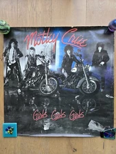 1987 Motley Crue GIRLS GIRLS GIRLS Rock Album Photo Poster Promo Ad Original Vtg