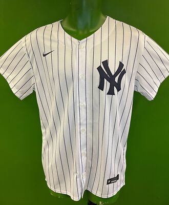 MLB New York Yankees gestreiftes Baseball-Trikot mit Knopfleiste Jugend X-Large 18-20 neu mit Etikett