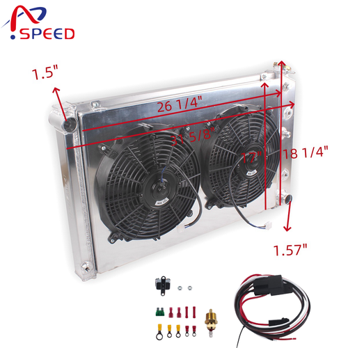 3Row Radiator Fan + Relay for 78-88 G-Body Monte Carlo El Camino Regal Cutlass