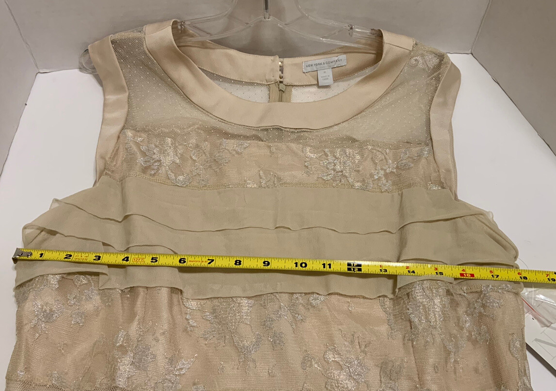 New York And Company Dress Brand New With Tags - Size 18 Gold/Tan Layered  NICE! | eBay