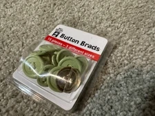 New Hot off the Press 80971 Lily Pond Button Brads package of 15 TX