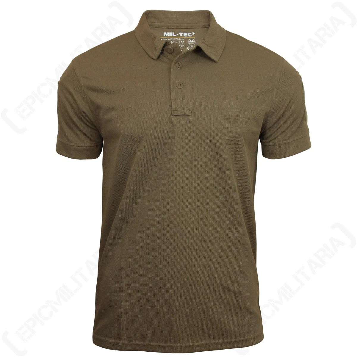 Dark Coyote QUICKDRY POLO SHIRT - All Sizes - Quality - Quick Dry - Active Top