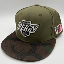 Ontario Reign Melonwear Hat Green Camo Cap Snap Back One Size AHL Hockey