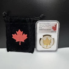 2024 CANADA SUPER INCUSE $20 1OZ SILVER MAPLE LEAF NGC PF70 24K GOLD GILT FDI