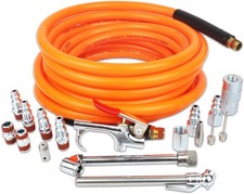 17 Pieces Air Tool Kit 3/8" X 25ft PVC Air Compressor Hose Kit