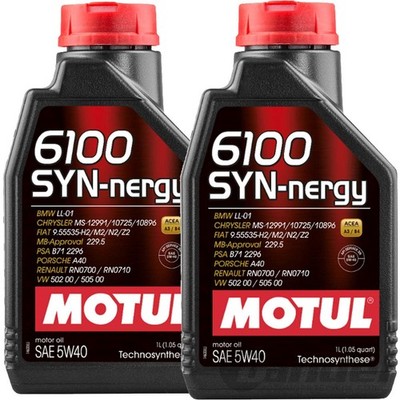 2L MOTUL 6100 SYN-NERGY 5W-40 passend für BMW LL-01 MB 229.5 VW 50200 50500