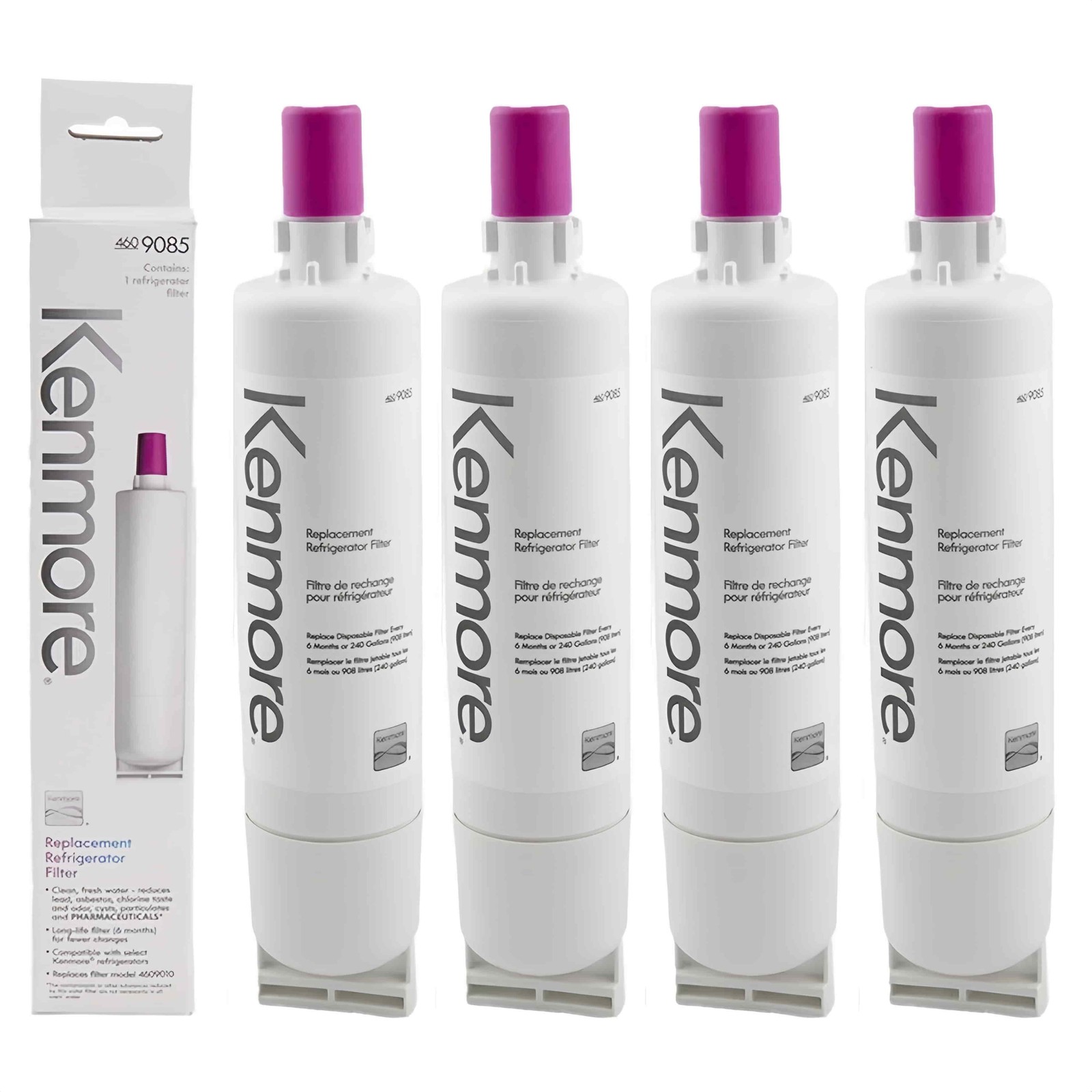 NEW 4PCS Fit Kenmore 9085 46-9085 Replacement Refrigerator Water Filter 46-9010