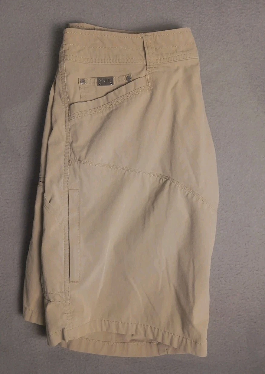 Kuhl Shorts Men’s 35 Brown Rip stop cargo Hiking Fishing Camping