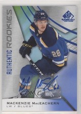 2019-20 SP Game Used Authentic Rookies Blue Mackenzie MacEachern #108 Auto fe6