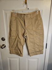 Lee Midrise 5-Pocket Cargo Capri Kahki  Pants Size 12m