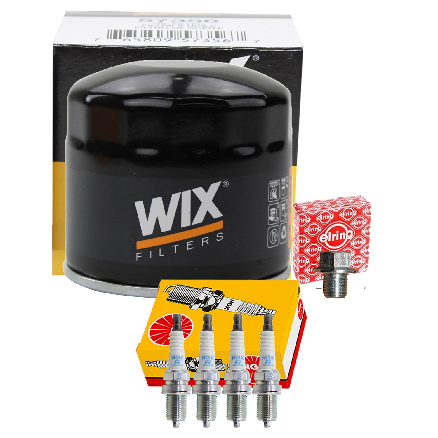 Wix Engine Oil Filter  NGK 4 Standard Spark Plugs kit for Accord Civic L4 MFI