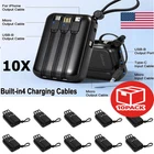 10X 30000mah Power Bank Portable Fast Charger Battery Pack 4USB for Mobile Phone