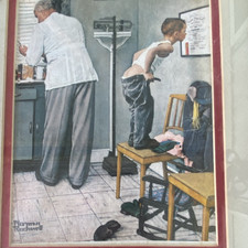 Norman Rockwell Framed Print 1972 Doctor and Boy Realism Americana Portrait Art