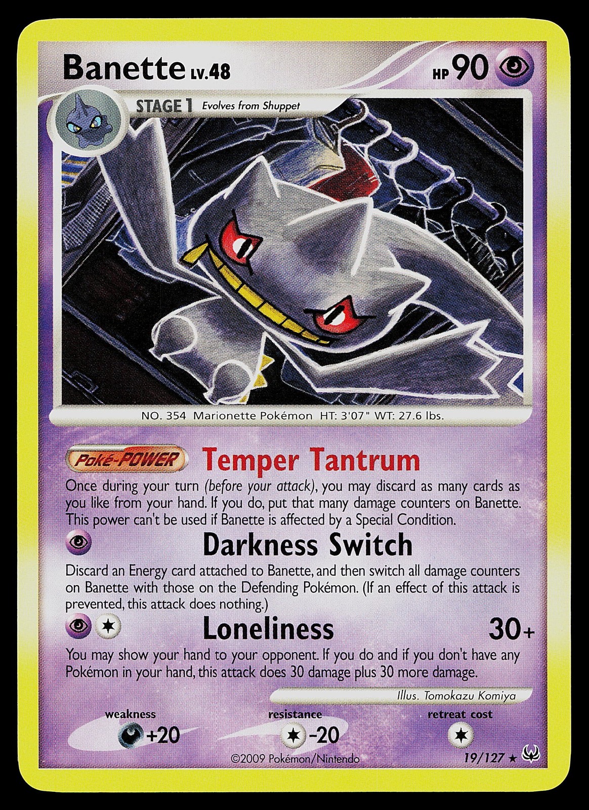 Pokemon Card - Banette Platinum 19/127 Rare