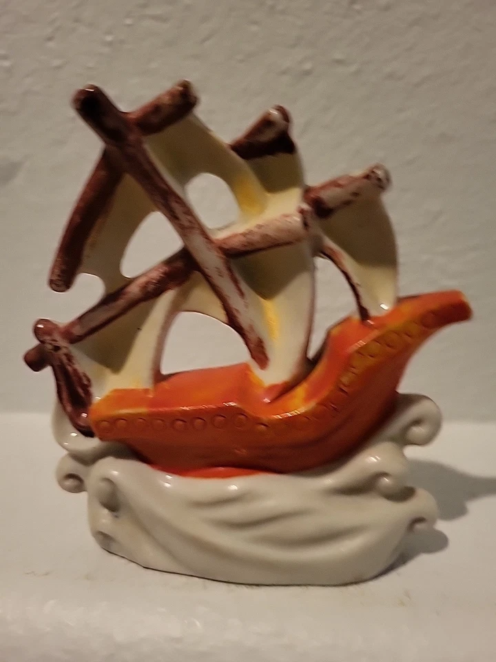 Vintage SAILING SHIP Aquarium Decoration - Japan Fish Tank Ship 5" - Image 3 of 4