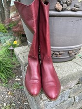 Vintage 1970 s Etienne Aigner oxblood Burgundy Leather Riding Boots Sz 6M