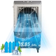 ZOKOP 15.85 Gallon Evaporative Air Cooler Portable Fan w/ Fan Humidifier New