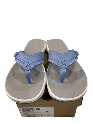 Clarks Women's Breeze Sea Flip Flops Sandals Cloudsteppers 11 M Lavender