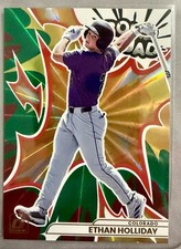 ETHAN HOLLIDAY 2026 Panini Donruss BOMB SQUAD GREEN LASER #6 COLORADO ROCKIES