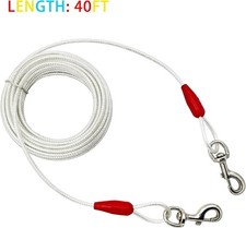 Petest 25ft Reflective Tie-Out Cable for Super Dogs Up to 250 Pounds