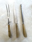 Vintage Rodgers & Sons, Sheffield,England, Carving Set, Stag-horn handles, 3-pc — photo 9