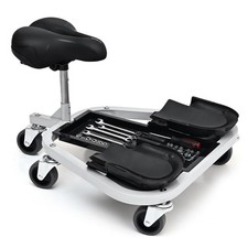 Rolling Knee Creeper With Adjustable Seat Knee Pads Tool Tray For Mechanics