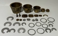 Antique Lot of 36 Scale Weights Drachma Scruple Brass Aluminum Apothecary