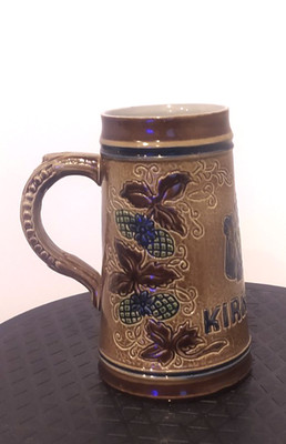 Vintage Kirn Pils Deutscher Bierkrug | Traditioneller Keramikkrug