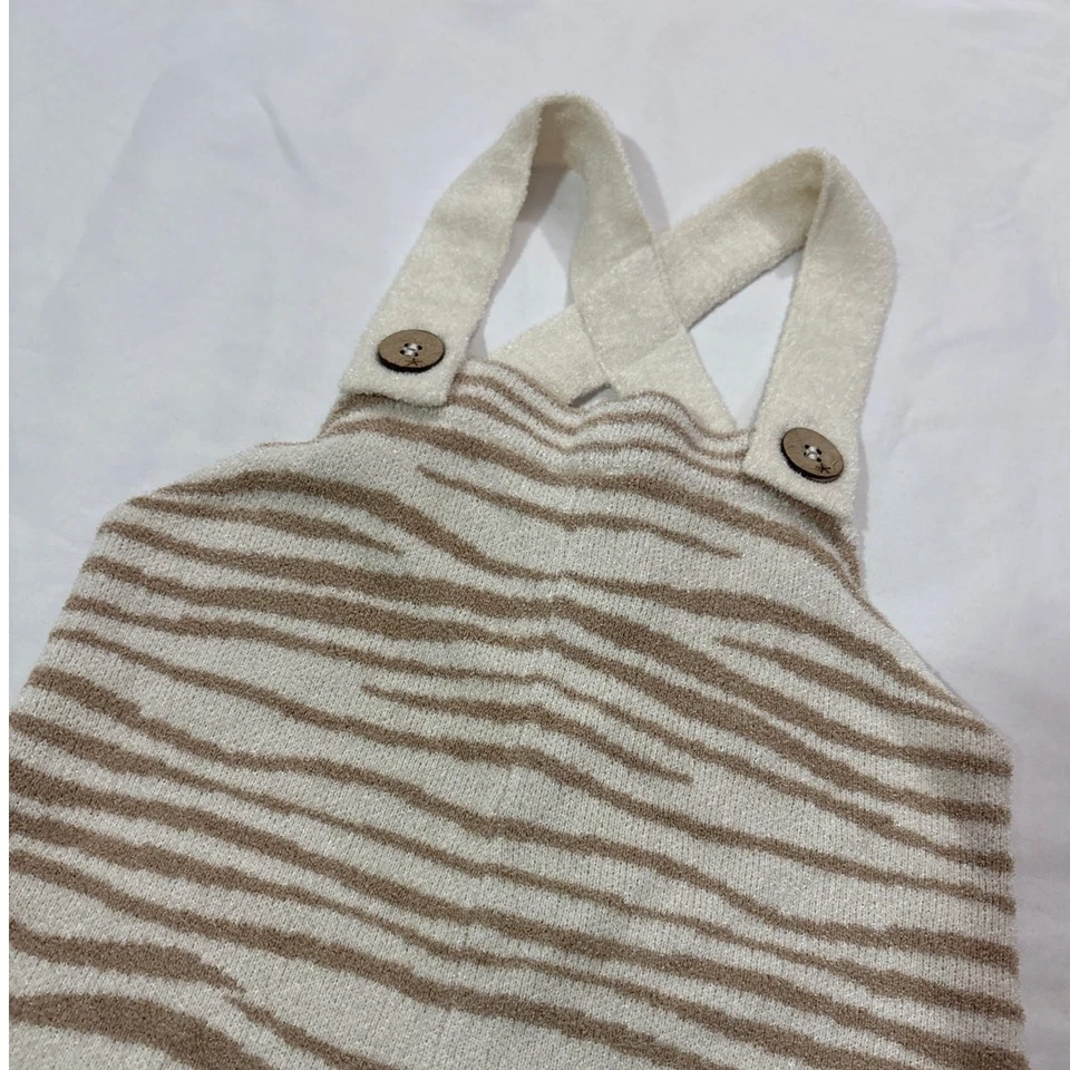Pagliaccetto nuovo con etichette Barefoot Dreams Toddle 2T 3T stampa animalier pezzo unico morbido accogliente comodo - Immagine 3 di 4