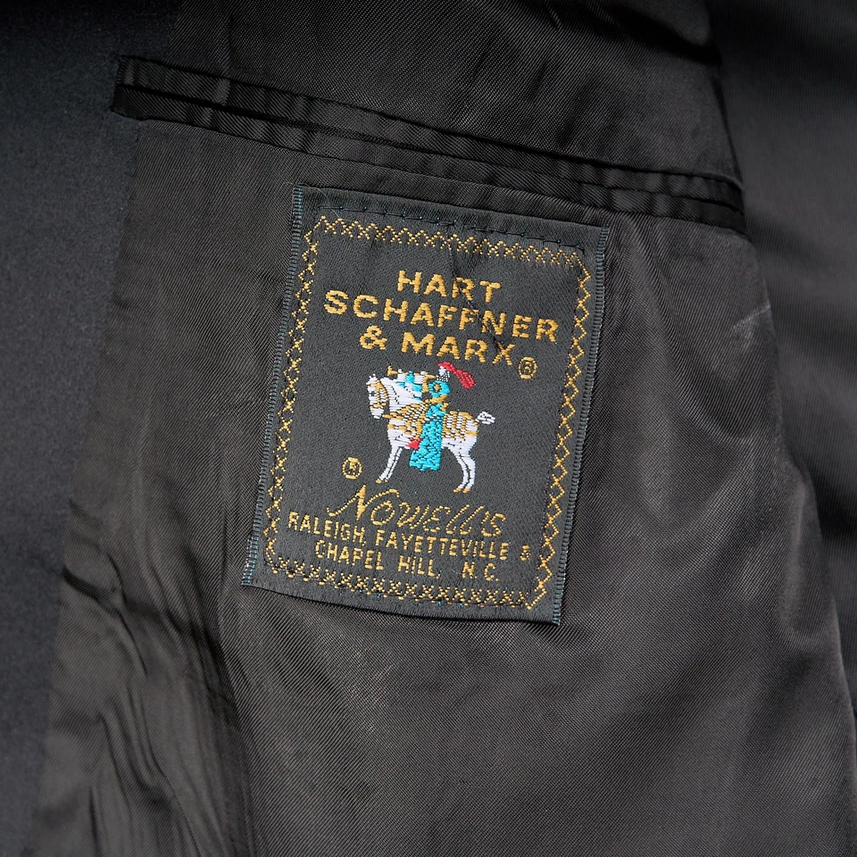 Hart Schaffner Marx Formal Tuxedo Jacket Mens 42XL Black Wool 2-Button USA - Image 4 of 4