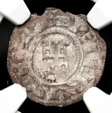 CRUSADERS, Jerusalem. Baldwin III. 1143-1163, Silver Denier, NGC MS UNC Details