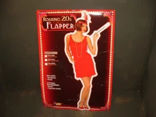 Roaring 20's Swingin' In Sequins Costume Red Flapper Dress Adult Women Size XS